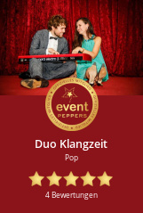 Duo Klangzeit und viele weitere Musiker, Showkünstler und Tänzer bei eventpeppers